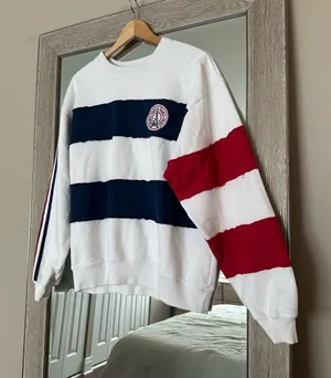 Free People x Ragabond Studio Paris France Striped Sweatshirt NWT Size Medium thumbnail 1
