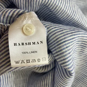 Harshman Collette Tuckernuck Stripe Tunic Shirt Dress 100% Linen Sz XS 🧡🎀 thumbnail 14