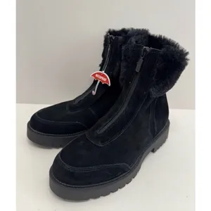 Blondo Hayven Waterproof Suede Faux Fur Zip Lug Sole‎ Boots Black Size 7 NEW thumbnail 3