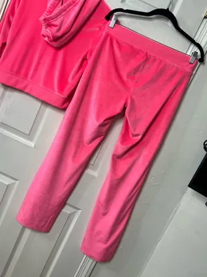 Aerie Velour Tracksuit Set Pink Y2K Lounge Pants Hoodie Coquette Barbiecore S thumbnail 7