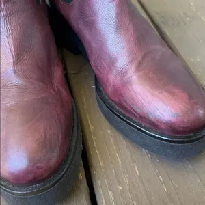 No. 6 Store Leather Ankle Chelsea Boots in Burgundy 10 women’s thumbnail 8