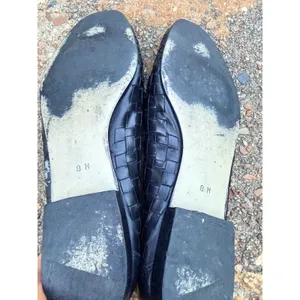 Enzo Angiolini Womens Black Woven Leather Loafer Flats Size 8M Almond Toe‎ thumbnail 5