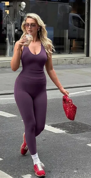 Plum 2 Piece Workout Set Purple Size L thumbnail 1