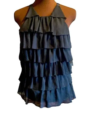XOXO NWT Black Tiered Ruffle Top thumbnail 3