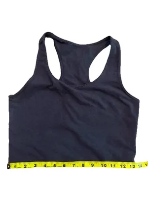 Pact Organic Cotton Racerback Crop Tank Top Brown Size S 90% Organic Cotton thumbnail 5