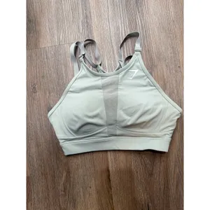 Gymshark Medium Support Sports Bra Light Grey Mesh Panel‎ Adjustable Straps S thumbnail 2