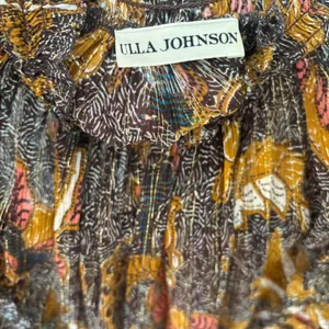 Ulla Johnson Vienne Bird of Paradise Mini Dress in Amber Size 2 Ruffle High Neck thumbnail 10