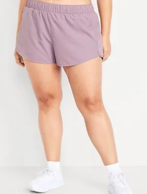 Old Navy Active Stretch Tech Athletic Shorts Light Purple Lined Quick Dry 2X thumbnail 1