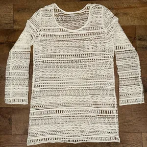 Tavik+ Cream Crochet Knit Swim Cover Up thumbnail 13