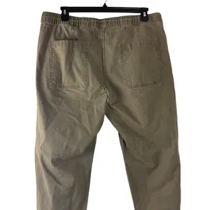 H&M Relaxed Pants Women XL Brown Mid Everyday Earthy‎ Tapered Utility Gorpcore thumbnail 4