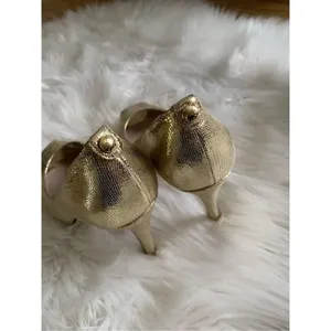 Michael Kors gold heels high heels stiletto size 6 but fits like 6.5 thumbnail 3