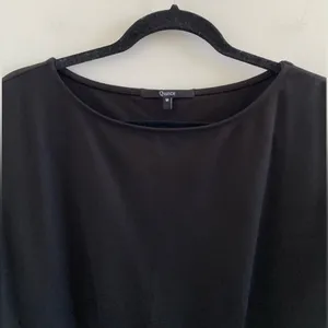 Quince Black Ultra Stretch Ponte Knit Cap Sleeve Dress Size Medium Minimalist thumbnail 4