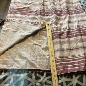 Indya Earthen Striped‎ Cotton Button Down Maxi Dress Boho NWT Size M Red Size M thumbnail 15