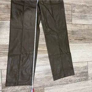 Zara Faux Leather Straight Leg Trousers thumbnail 7