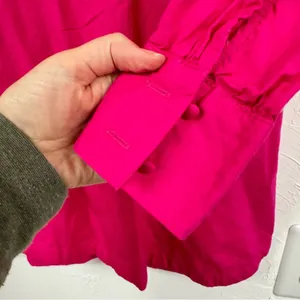 Urban Outfitters Hot Pink Long Sleeve Mini Dress Womens XS Barbie Core Collared thumbnail 7