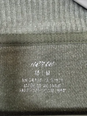 Aerie Women's Green Khaki Oversize Cozy Side Slit Sweatshirt W2563 Sz M thumbnail 4