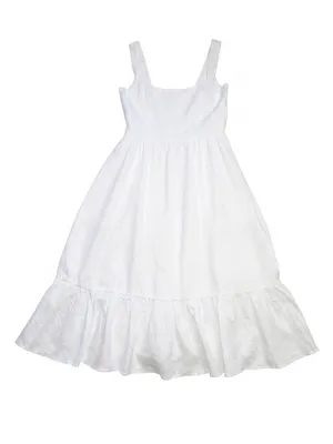 NWT Reformation Bucatini in White Linen Sleeveless Tank Tiered Dress 10 thumbnail 5