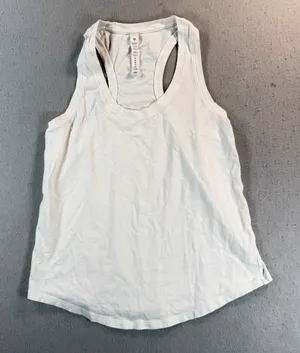 Lululemon Love Tank Top White Pima Cotton Racerback Size 4 thumbnail 1