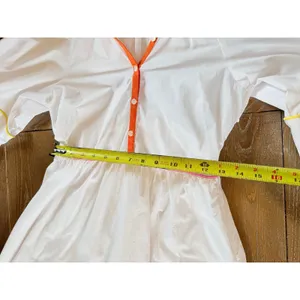 Staud Mini‎ Demi Dress Womens White Multicolor Neon Piping Balloon Sleeve XS thumbnail 11