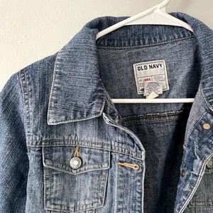 Old Navy denim jean jacket‎ comfortable fall staple pockets cotton small autumn thumbnail 2