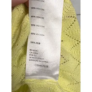 Free People Knit Mini Slip Dress Small Yellow Floral thumbnail 8