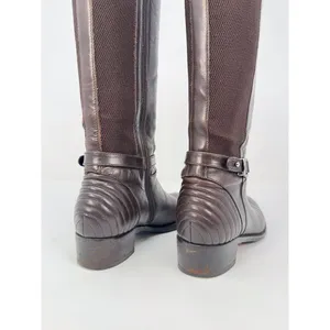 Aquatalia Womens Boots Brown Leather Knee High Tall Zip Up Riding Italian US 6.5 thumbnail 7