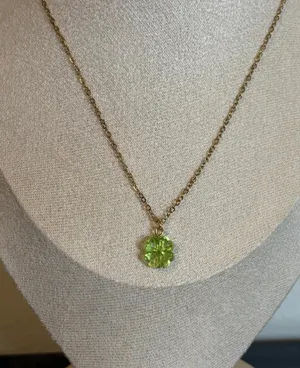 Handmade Gold Four Leaf Clover Necklace  thumbnail 1