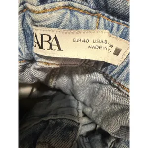 ZARA‎ Cotton High Waist Paperbag Baggy Tapered Blue Jeans Womens Size 8 EUR 40 thumbnail 4