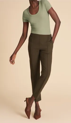 MM Lafleur Colby Travel Pant OrigamiTech Olive Green Trousers Size 4 thumbnail 1
