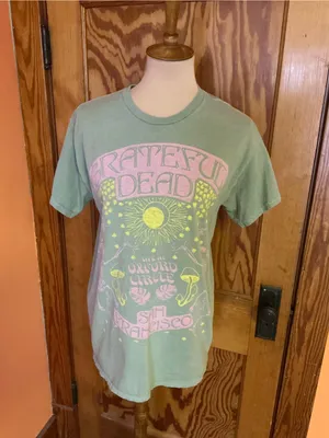 Grateful Dead Oxford Circle San Francisco Junk Food Tee Small Green Psychedelic thumbnail 5