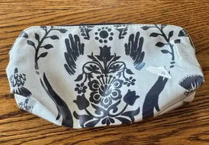 Roller Rabbit Floral Black and Gray Toiletry Pouch thumbnail 1