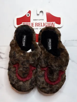 True Religion Leopard Slippers thumbnail 1