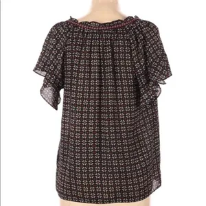 Max Studio size large boho short sleeve ruffle top thumbnail 3
