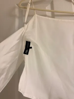 ZARA Satin Tie Top thumbnail 3