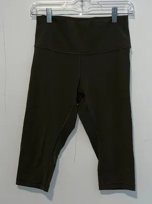 Lululemon Athletica Dark Olive Cropped Leggings Y3 thumbnail 1