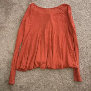 Free People Orange Babydoll Henley thumbnail 6