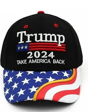 The Great New Donald Trump 2024 Hat Make America Great Again MAGA Flag Ball Cap Hat thumbnail 1