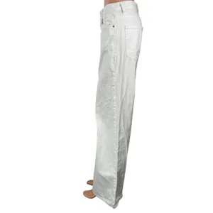 Zara Women's White High Waisted Wide Leg Baggy Palazzo Denim Jeans Size 4 thumbnail 2