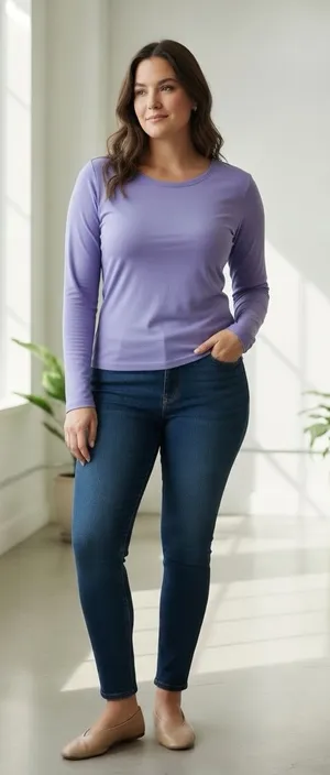 L.L. Bean Women’s Vintage 100% Pima Cotton Long-Sleeve Crewneck Tee XL Y2K thumbnail 1