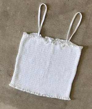 brandy melville white tank top thumbnail 1
