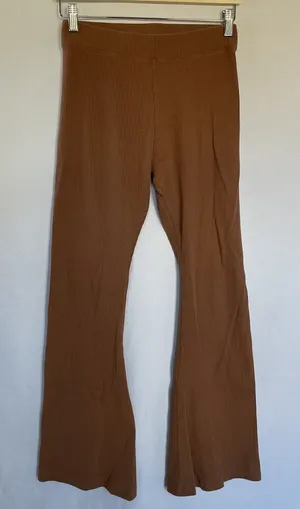 PINK Victoria's Secret brown bootcut pants comfortable stretch‎ casual cotton M thumbnail 1