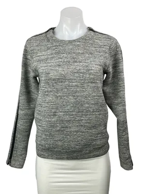 Lululemon Women's Gray Zipper Long Sleeves Heather Knit Pullover Sweater Top M thumbnail 1