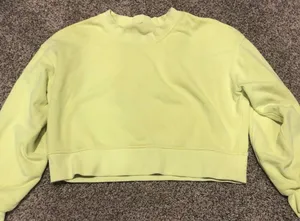 Lululemon cropped sweatshirt - yellow - size 8 thumbnail 1