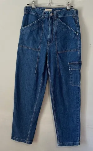 Pilcro Mid-Rise Slim Straight Leg Jeans Cargo Pockets 30 thumbnail 1