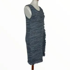 Anthropologie‎ Holding Horses Knit Dress Small Blue Sleeveless Midi thumbnail 4