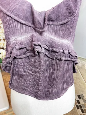 Free People Lavender Ruffled Blouse thumbnail 3