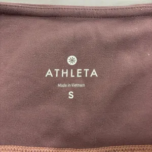 Athleta Mesh Inset High Rise Leggings Plum Mauve Womens Small thumbnail 5