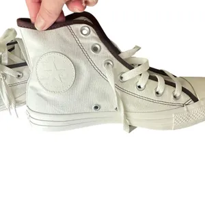 Converse By You High Top Shoe Sneaker‎ Womens 7.5 White Brown Wellness Club thumbnail 3