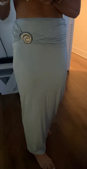 Light Blue Skirt with Shell Embellishment thumbnail 2