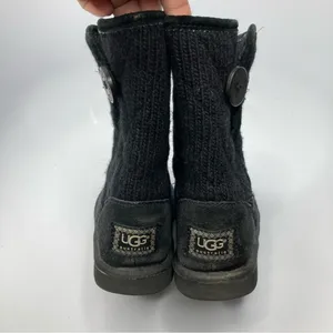 UGG black quilted knit boots size‎ 5 thumbnail 5
